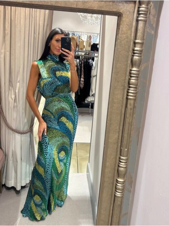 SALONI Dresses & Skirts - SALONI Fleur Dot Print Dress – Size 4 | MSRP $950 | Rent the Runway